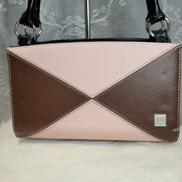 Miche Handbags - Miche Kelsey Pink and Brown Faux Leather Classic Shell Retired